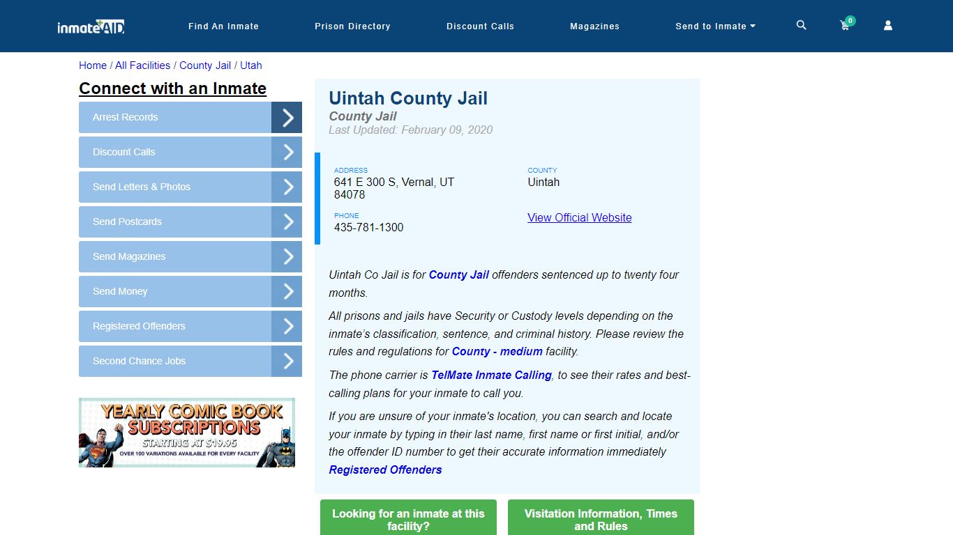 Uintah County Jail - Inmate Locator