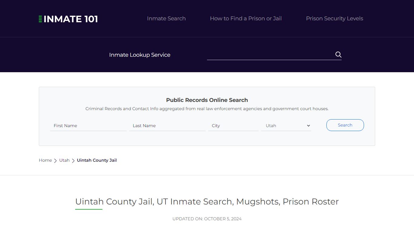 Uintah County Jail, UT Inmate Search, Mugshots, Prison Roster